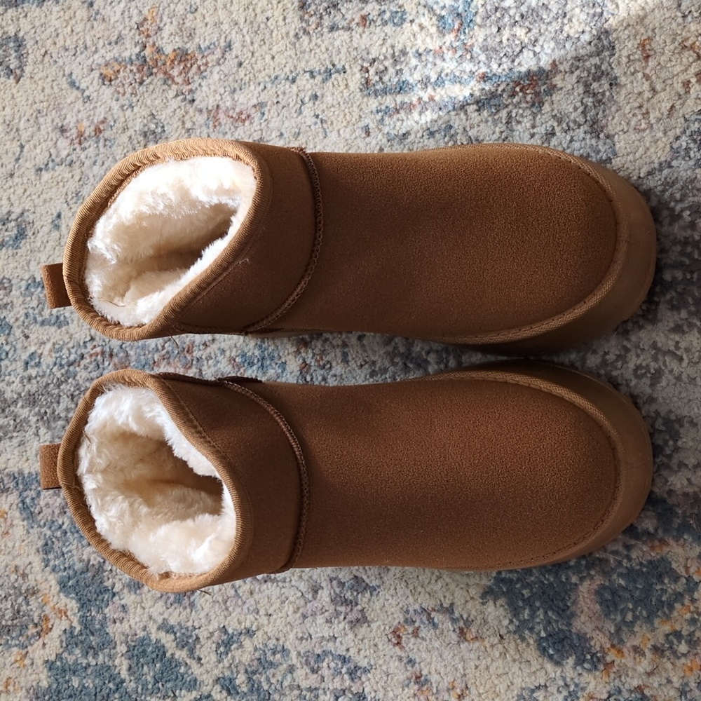 Woman's Cozy Fleece Lined Platform Ankle Boots - Picture 2 of 5